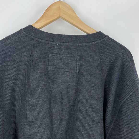 LL Bean Shirt XXL Mens Katahdin Iron Works Bonded Waffle Fleece Henley Pullover - Picture 6 of 6